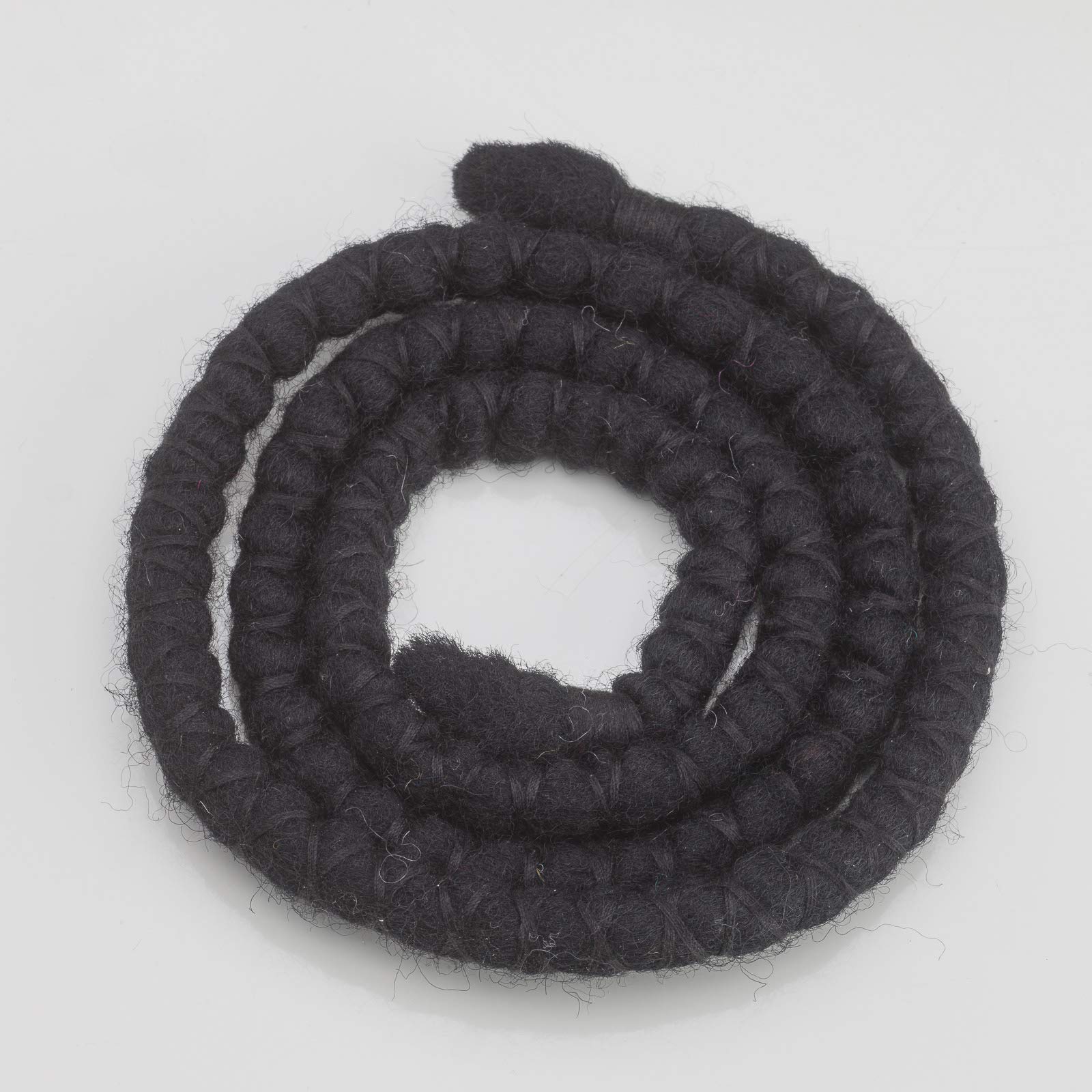 DreadLab - Bendable Spiral Dread Ties (30cm, Black With Black Thread)