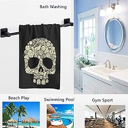 Naanle Chic Floral Skull Pattern Soft Large Hand