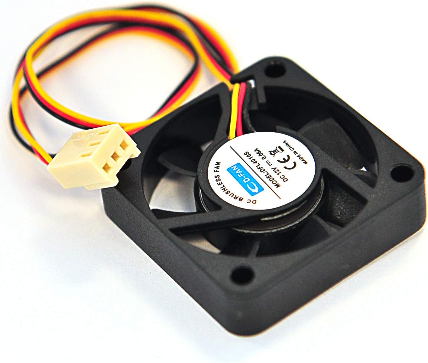 Set of 2 x silent fans, 40 mm x 40 mm x 10 mm, DC 12 V 0.06 A, 2 pin power connection SET - 2x 40/40/10 - Image 4