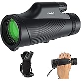 Monocular Telescope, 10x42 Monoculars for Adults, Usogood Compact Portable Waterproof Monocular with Hand Strap, Lightweight Handheld Pocket Telescope for Bird Watching