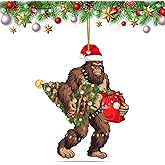 Funny Christmas Ornaments, Vibrant Gorilla Animal 2 Side Printed Flat Christmas Tree Ornaments, Keepsake Acrylic Ornament, Christmas Tree Decorations, 2025 Christmas Ornament, Savage Ornament