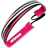Sweaty Bands Womens Girls Headband - Non-Slip Velvet-Lined Fitness Hairband - Plot Twist Black Pink