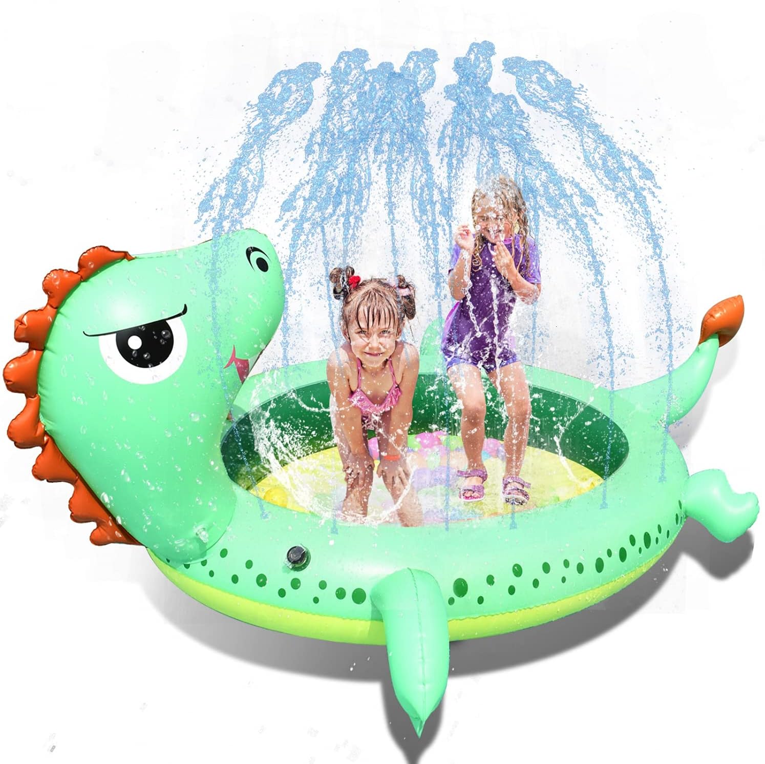 Vumdua Dinosaur Inflatable Sprinkler Pool for Kids, 77'' Kiddie Pool Splash Pad for Kids Toddlers, Baby Wading Pool Swimming Pool Outdoor Water Toys for Boys and Girls: Health & Personal Care