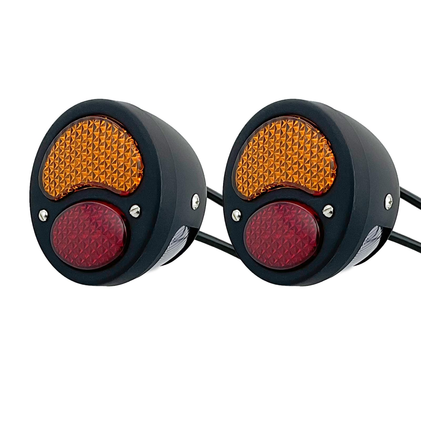 FATECIM 2X Vintage Duolamp LED Tail Light 12V Rear
