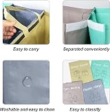 BOMEI PACK 4 Reusable Recycling Bags with Handles, Waterproof, Heavy Duty view 4