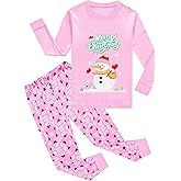 Tphon Kids Christmas Pajamas Sets Santa Claus Dinosaur Sleepwear Long Sleeve PJS Set for Boys Girls 2-12 Years