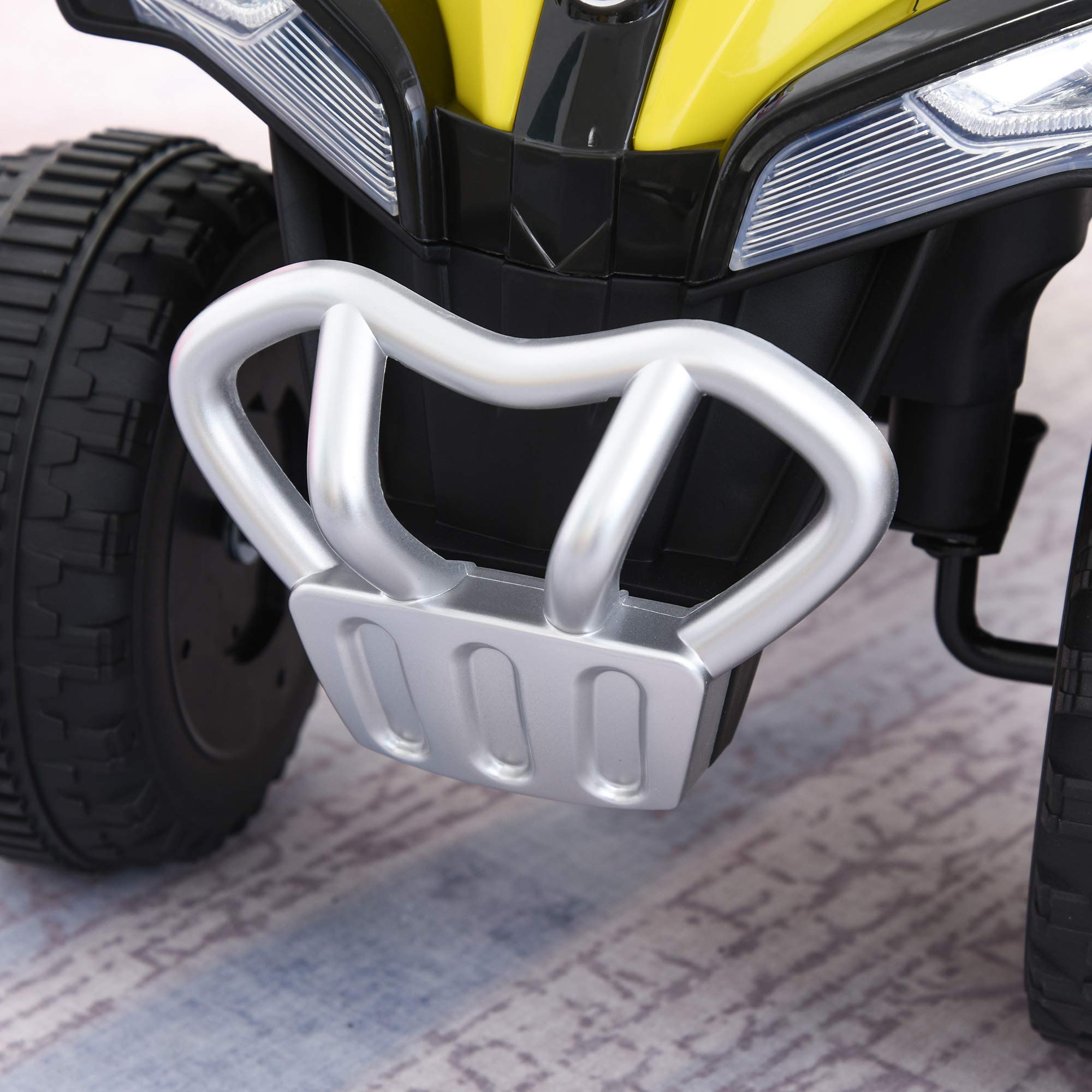 HOMCOM Rutschauto Rutschfahrzeug Kinderfahrzeug für 18-36 Monate Kinder Gelb 9
