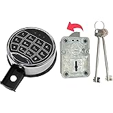 WAH YUE HING Digital Electronic Keypad Lock for Safes, Gun Safe Lock Replacement, Time Delay Safe Lock Including 2 Emergency Keys (Left Swing Bolt)