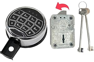 WAH YUE HING Digital Electronic Keypad Lock for Safes, Gun Safe Lock Replacement, Time Delay Safe Lock Including 2 Emergency Keys (Left Swing Bolt)