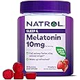 Natrol Melatonin Gummies, Sleep Support for Adults, 10 mg Melatonin Supplement for Sleeping, 60 Strawberry-Flavored Gummies, Up to a 30 Day Supply