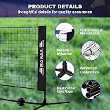 BAGAIL Badminton Net Foldable Nylon Stand Adjustable Height 3m 4.2m 5.2m view 4