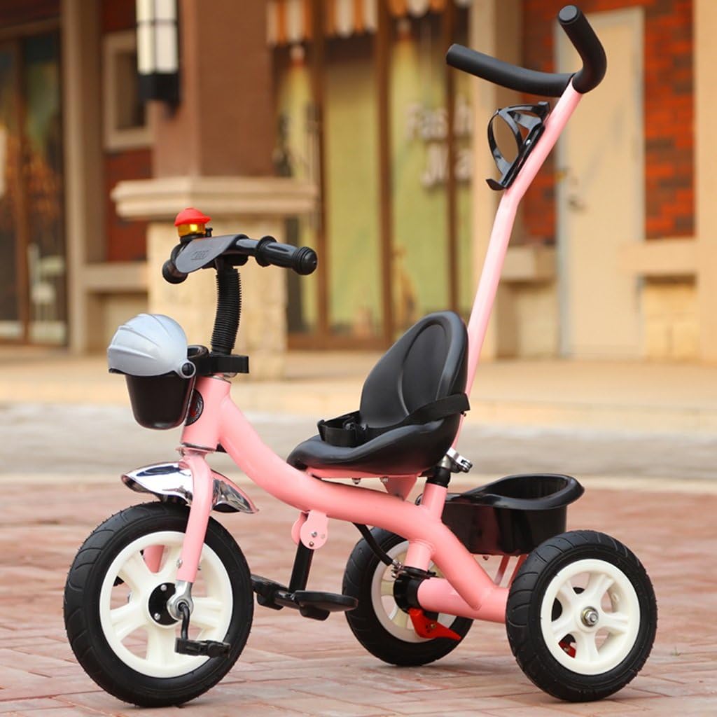 Children's Tricycle Detachable Height Adjustable Boy Girl Pedal Trike Bike for 1-5 Years Old Children (Color : Pink)