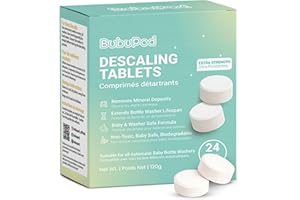 BUBUPOD Descaling Tablets - 24 Tablets Compatible with Momcozy, Baby Brezza, Papablic Bottle Washer, Warmer, Sterilizer, Form