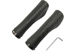 RYANGO Bicycle Handlebar Grips, Single Lock Bike Grips with Soft Rubber, Anti-Slip Handlebar Grips for Bike, MTB Grips Bicycle Grips for BMX, E-Bike, Scooter