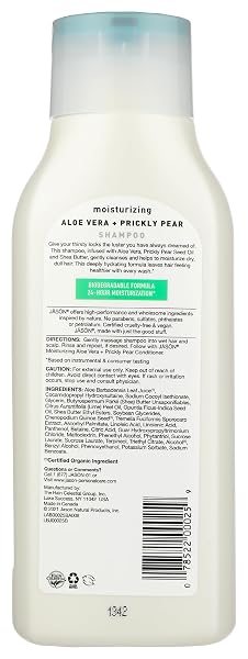 JASON MOISTURIZING SHAMPOO, ALOE VERA, 16 OZ