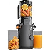 Juicer Machines, Cold Press Juicer with 5.3" Extra Large Feed Chute and Powerful AC Brushless Motor Fit Whole Fruits &amp; Vegetable, High Juice Yield, BPA Free, Extra One Replace Strainer