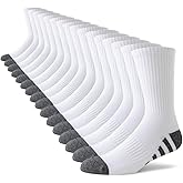 JOYNÉE 8 Pairs Mens Crew Work Cushion Socks Long Athletic Running Socks Workout Breathable Socks