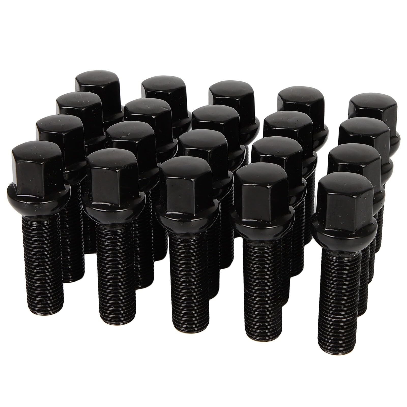 Photo 1 of ECCPP 14x1.5 Wheel Lug Bolts 20pcs Black Solid Chrome Studs Set Shank 40mm Hex 17mm for 1992-2009 for Volkswagen Eurovan 130881 2009-2019 for Audi Q5 2013-2018 for Audi S7 2015-2020 for Audi Q3