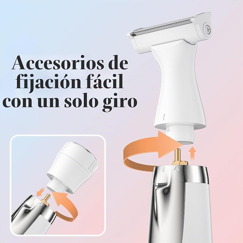 Afeitadora eléctrica para mujer, afeitadora portátil 3 en 1 para mujer, afeitadora corporal, de bikini y facial, afeitadora inalámbrica, depiladora facial, QR-8003