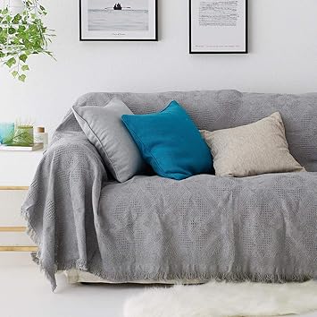 Amazon Cottontree マルチカバー 北欧グレー ソファカバー おしゃれ