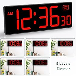 Soobest LED Digital Wall Clock, Large Digital Clock
