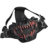 Guayma Airsoft Half Face Skull Oni Masks Tactical