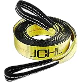 JCHL Recovery Tow Strap with Reinforced Loops 2inx20ft Heavy Duty 26,000lb Break Strength Vehicle Recovery Rope for for Car Truck Jeep ATV SUV Reinforced Loops, Protective Sleeves
