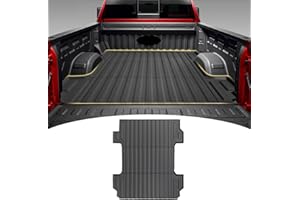 JTYZSM Truck Bed Mat for 2020-2025 2026 Chevy Chevrolet Silverado/GMC Sierra 2500 3500HD 6.8FT Bed Liner All Weather Protection Bed Cargo Mat Pickup Car Accessories(Not fit Factory 5th Wheel System)