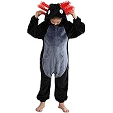 ATOZ Unisex Children Animal Axolotl Onesie, Halloween Costume Pajamas Christmas Cosplay Sleepwear For Boys Girl