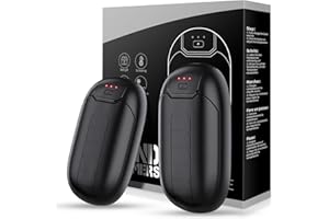 Hand Warmers Rechargeable 2 Pack, Magnetic Electric Handwarmer with 3 Heat Levels, 6000mAh Reusable Hand Heater Portable Pock