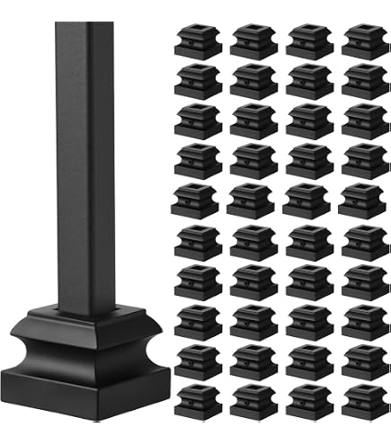 Collier De Balustre En Fonte Pour Tube Carré - Tailles 1/2, 3/4, 1 Pouce - Neuf Décoration Traditionnelle
