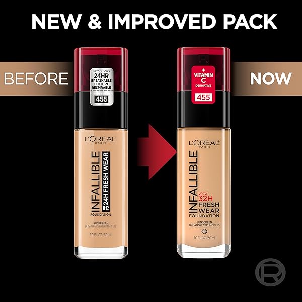L’OREAL PARIS MAKEUP INFALLIBLE UP TO 32 HOUR FRESH WEAR LIGHTWEIGHT FOUNDATION, 520 SIENNA, 1 FL OZ, PACKAGING MAY VARY