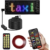 Programmable LED Sign with Bluetooth APP Control, “6.81x2.75” Inch Flexible LED Matrix Panel for Scrolling Text & Animation - USB 5V Powered for Car, Shop, Party
