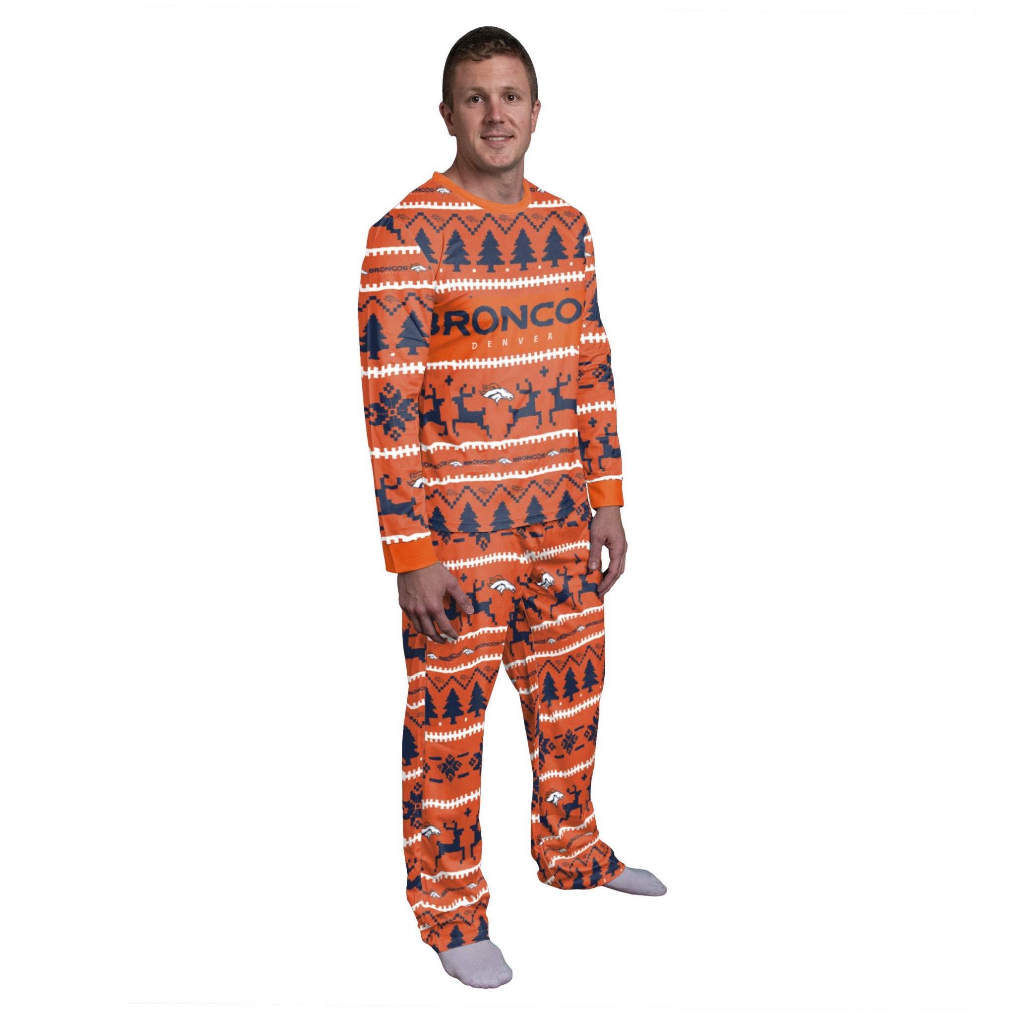 FOCO NFL Denver Broncos Family Holiday Pyjamas - Large