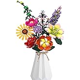 Leyic DIY Flower Bouquet Building Set, 845PCS Botanical Collection Building Toy for Kids, Girls, and Women - Perfect for Home Office Decor, Mother's Day, Valentine's Day, Birthdays