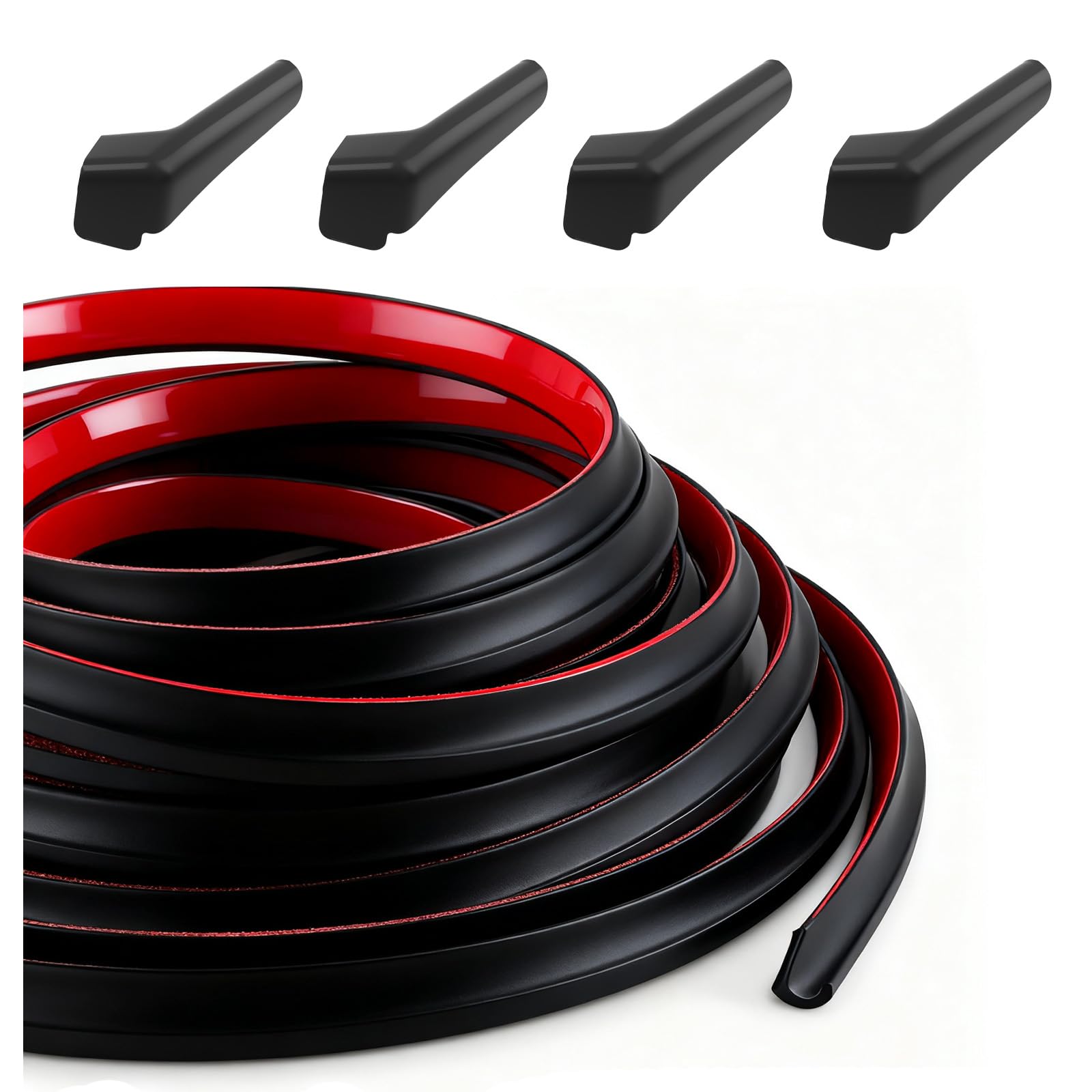 Photo 1 of CXCCOI RV Rain Gutter Drip Rail with 4PCS RV Gutter Spout Extensions,J-Shape RVs Rain Diverter for Roof to Guide Rainwater Away from Vehicle Body,1/2" TPE RVs Gutters