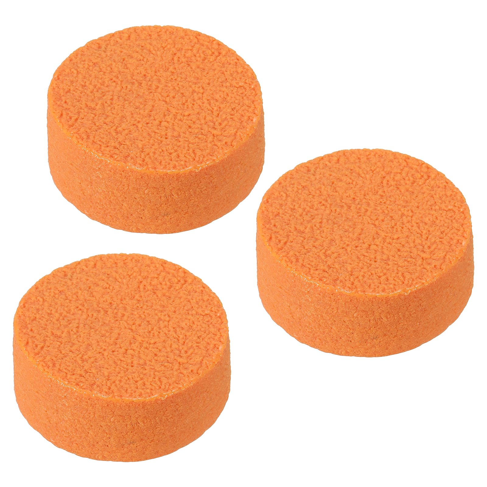 PATIKIL 5x5x2.5cm Pickleball Paddle Eraser,3 Pcs Round Rubber Pickleball Racket Dust Remover Bar Cleaner,Orange