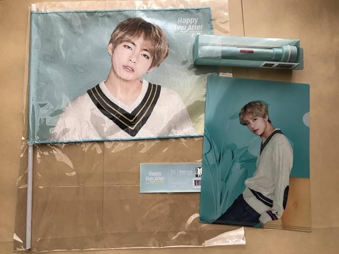 Amazon 防弾少年団 Bts Happy Ever After ペンミ フラッグ クリアファイル スタンプペン V セット アイドル 芸能人グッズ 通販