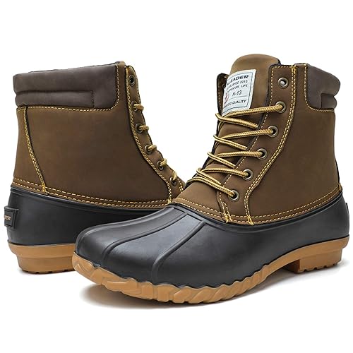 ALEADER Duck Boots Men Insulated Waterproof Winter Boots Cold