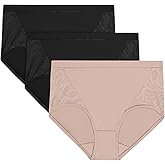 Bali womens Underwear Briefs, 3-pack Coolest Smoothing High-waist Brief Panties for Women, Breathable, Seamless