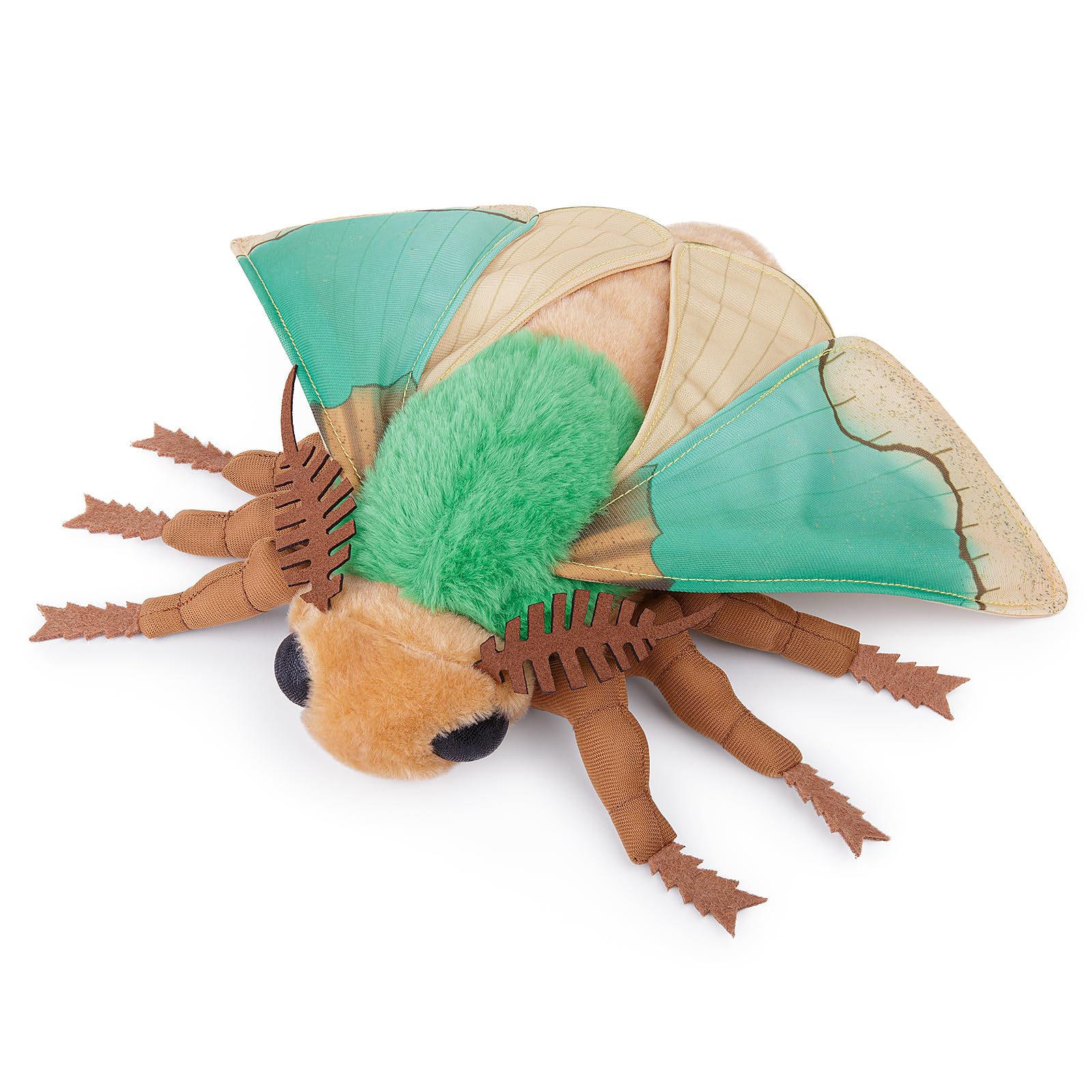 lilizzhoumax Simulation green thorn moth Plush Toy 14.96inch Soft Realistic green thorn moth Stuffed Animal Plush Toy for Kids Insect lovers Boys and Girls Gifts Home Decoration green โ image 1