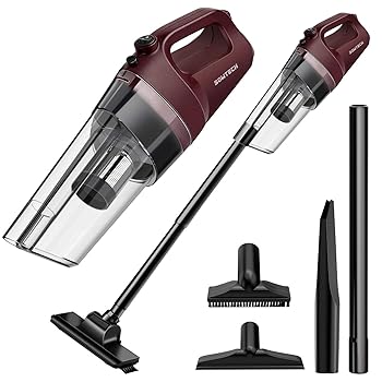 SOWTECH Red 2 in 1 Cordless Stick Vacuum