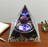ycyingcheng Ogan Pyramid Obsidian Amethyst Energy Natural Protection Stone 6CM view 5