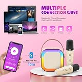 Dislocati Kids Microphone Karaoke Speaker with 2 Mic Bluetooth 5.3 Lights view 4
