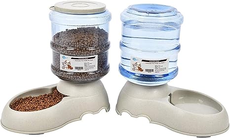 Ygjt Distributeur De Nourriture Eau Fontaine Automatique 3 75lx 2 Pieces Alimentation Pour Chien Chat Croquettes Accesoires Gamelle Animaux Domestiques Pas Besoin De Batterie 1 Amazon Fr Cuisine Maison