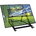 BIGalleons Low Height Mobile TV Stand, Confidence Monitor Stand, Rolling TV Mount with Wheel for 32-70 inch Flat Curved Screen TV, LED LCD, 30° Adjustable Viewing Angle (Pro-Version)