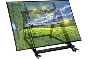 BIGalleons Low Height Mobile TV Stand, Confidence Monitor Stand, Rolling TV Mount with Wheel for 32-70 inch Flat Curved Screen TV, LED LCD, 30° Adjustable Viewing Angle (Pro-Version)