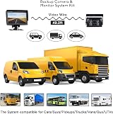 SEMHALL 1080P Reversing Camera Kit 7" LCD HD Night Vision 15M Cable 12-24V view 7
