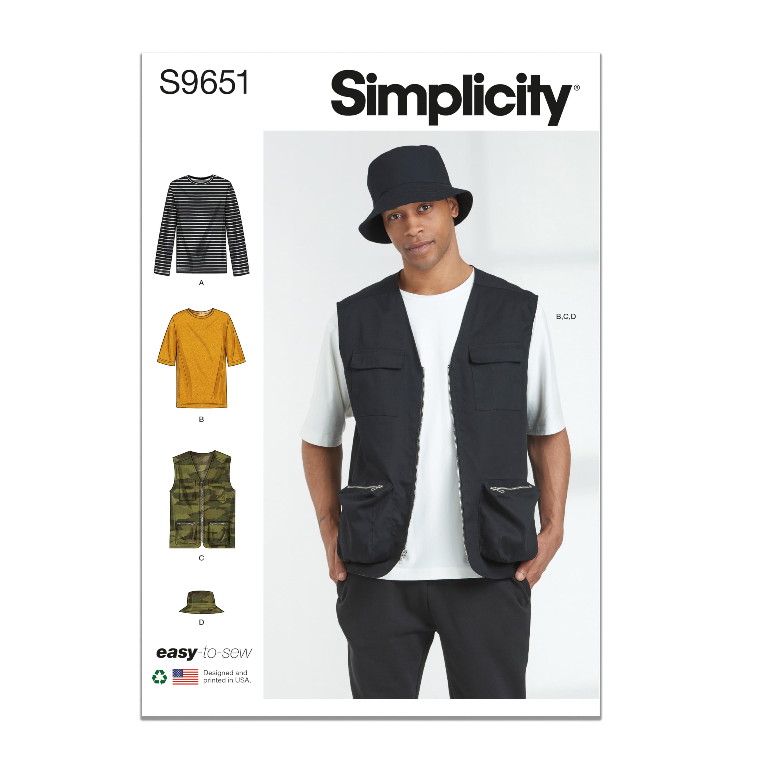 Simplicity SS9651BB Men/BOY TOP/Vest BB (44-46-48-50-52)