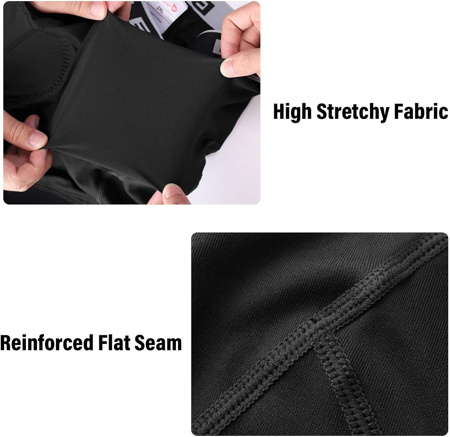 BALEAF Men's Cycling Underwear Bike Shorts 4D Padded Mountain Undershorts Anti-Slip Black Size L: Clothing